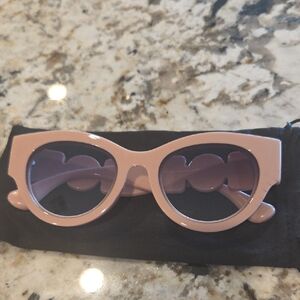 Blush Round Cat-Eye Sunglasses